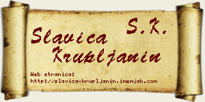 Slavica Krupljanin vizit kartica